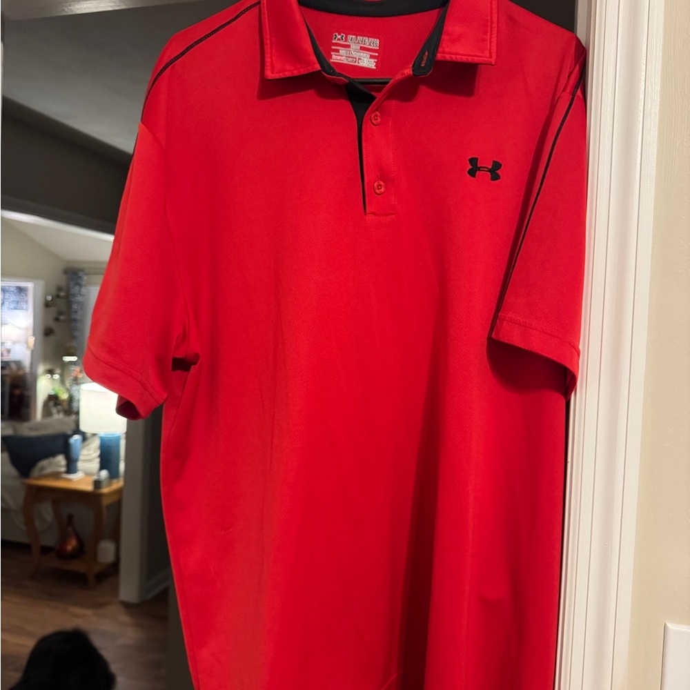 Under Armour Men's Polo Shirt in Bold Red